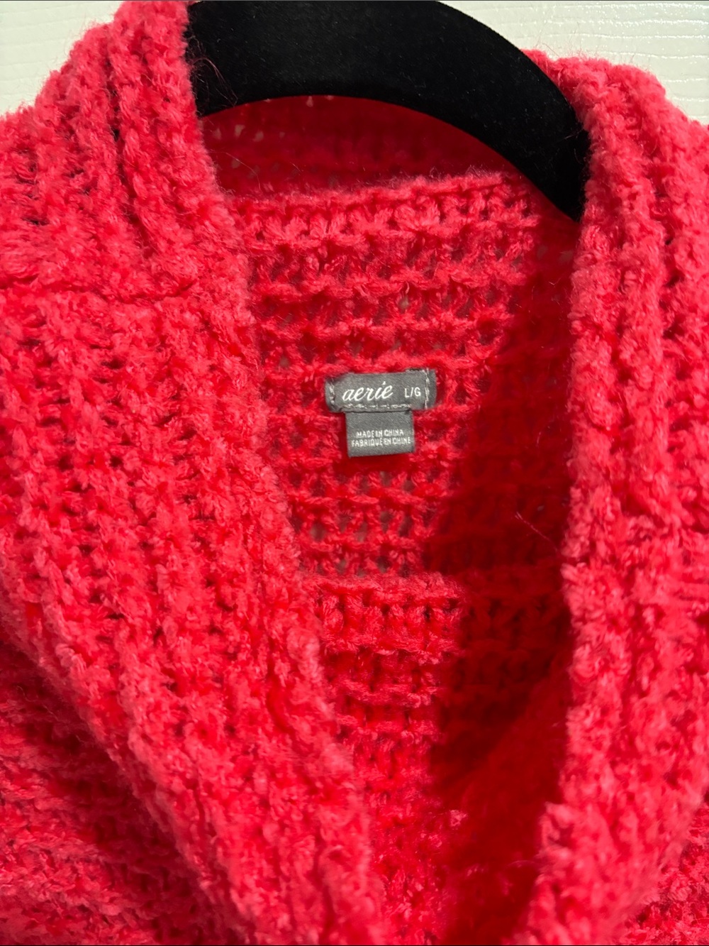 aerie Chunky Cowl Neck Sweater - Hot Pink - Picture 2 of 6